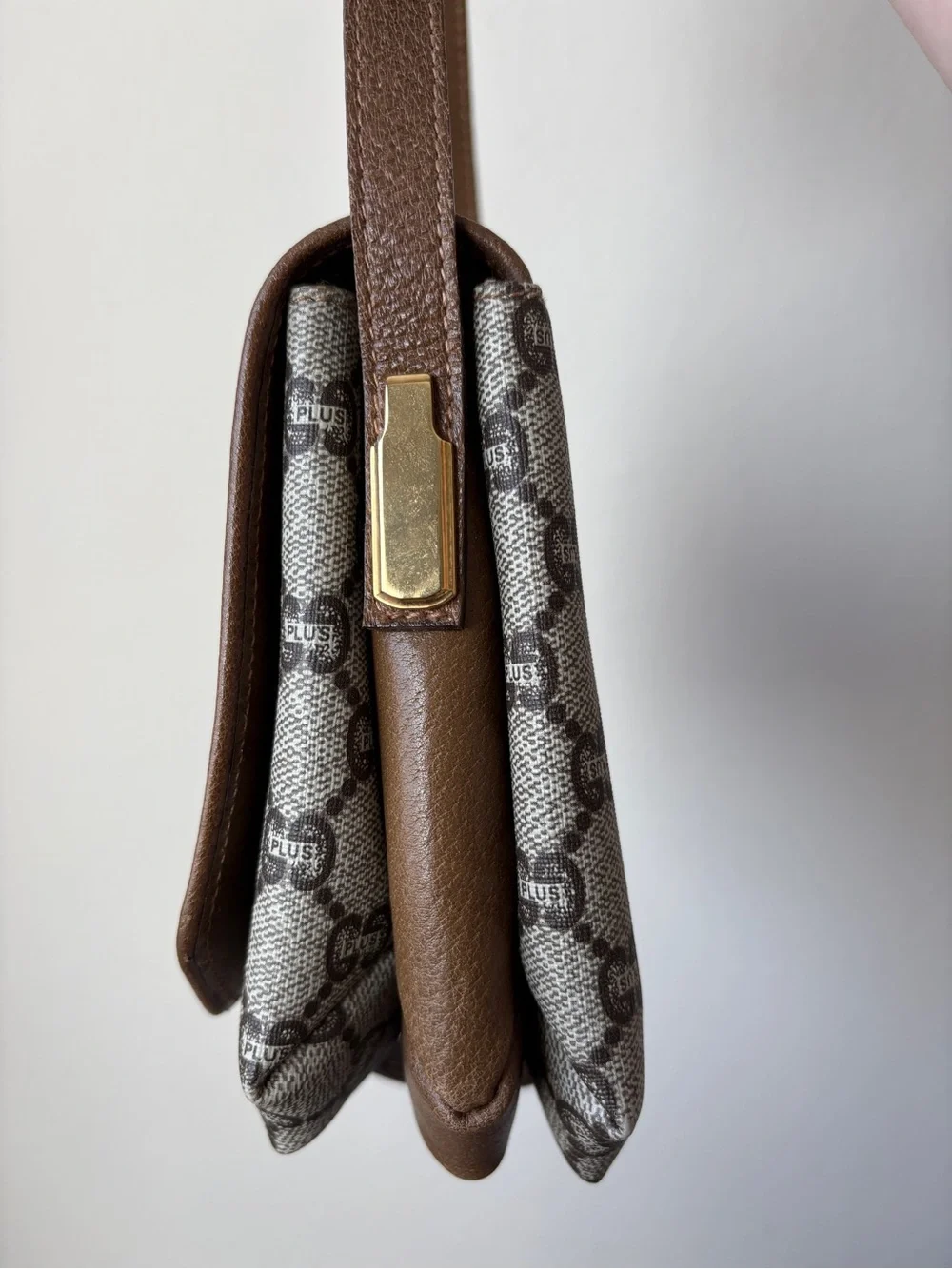 Gucci plus GG supreme monogram canvas crossbody bag, vintage